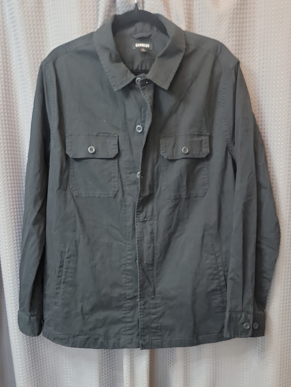 Express Men's Black Utility Jacket Shacket Size L